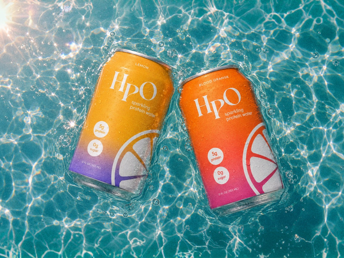 Two HpO cans floating in water